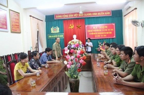 Báo ĐS&PL tới chúc mừng, giao lưu với Công an huyện Vũ Quang nhân dịp hướng tới kỷ niệm 70 năm Ngày truyền thống CAND