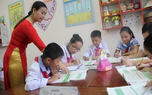 Một lớp học VNEN của Trường THCS Nam Hồng (Hồng Lĩnh)