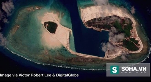 Đảo Quang Hòa, quần đảo Hoàng Sa. Ảnh: Victor Robert Lee/Digital Globe/The Diplomat. 