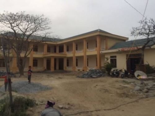 Trạm y tế xã Thái yên, huyện Đức Thọ, nơi đã sơ cứu ban đầu cho bệnh nhân.