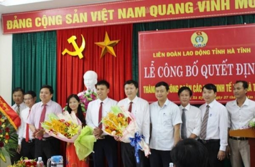 Ra mắt BCH lâm thời CĐ các Khu kinh tế tỉnh Hà Tĩnh