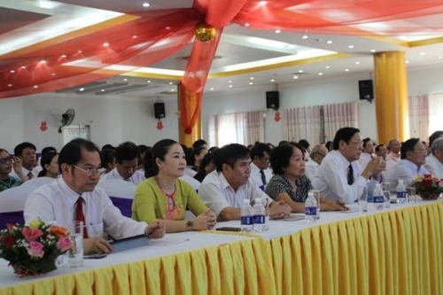 Các đại biểu dự buổi gặp mặt nhân kỉ niệm 70 năm ngày thành lập Công đoàn Hà Tĩnh. Ảnh: Trần Tuấn