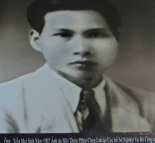Chân dung ông Trần Mại trong hồ sơ theo dõi của mật thám Pháp