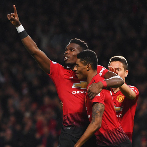 Pogba ghi đậm dấu ấn vào ba chiến thắng thời hậu Mourinho. Ảnh: AFP.