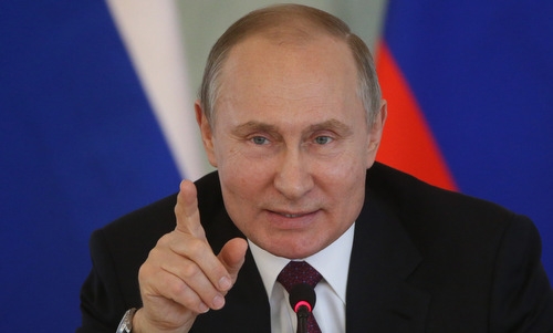 Tổng thống Putin trong một cuộc họp báo hồi năm 2018. Ảnh: TASS.