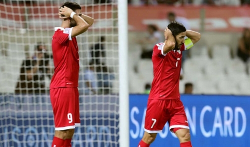 Lebanon mất suất đi tiếp vì nhiều hơn Việt Nam hai thẻ vàng. Ảnh: AFC.