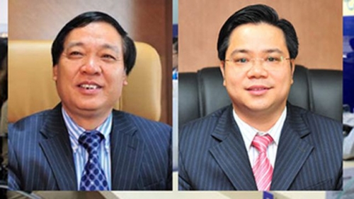 Tạ Bá Long, nguyên Chủ tịch HĐQT GPBank (trái) và Đỗ Trung Thành, nguyên Phó Tổng giám đốc GPBank.
