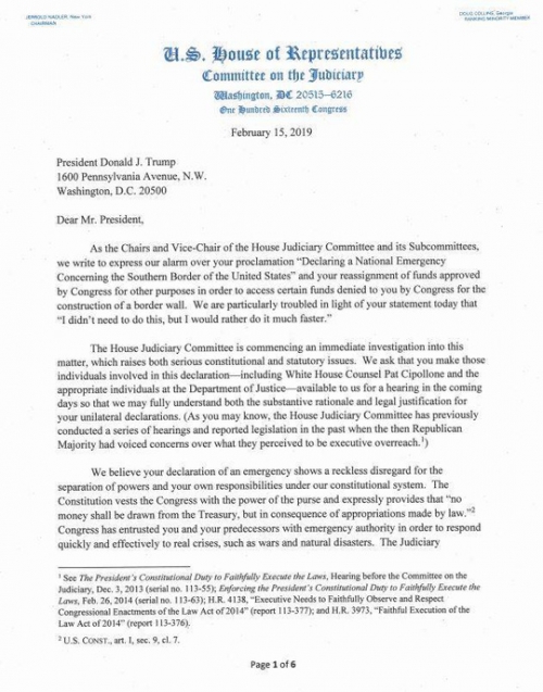 Bức thư của HJC viết gửi Tổng thống Trump. Ảnh: NBC News