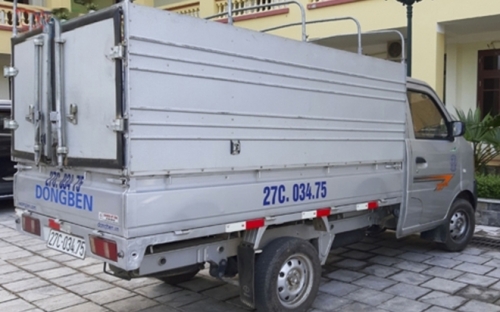 Chiếc xe tải của đối tượng Công trong vụ án 