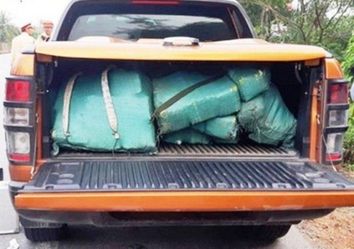 Hơn 300 kg ma túy chất đầy cốp xe bán tải...