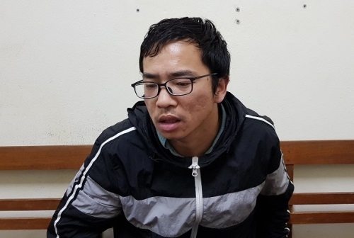 Trương Hữu Bằng tại cơ quan điều tra. Ảnh: Việt Dũng