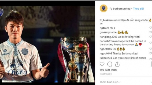 Ảnh đăng tải trên trang Instagram của CLB Buriram United