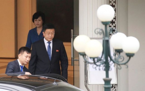 Ông Kim Hyok Chol xuất hiện tại Hà Nội vào ngày 22/2 để chuẩn bị cho thượng đỉnh Mỹ - Triều. (Ảnh: Yonhap)