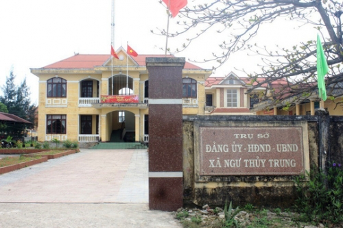 Trụ sở UBND xã Ngư Thủy Trung, nơi ông Ngãi làm chủ tịch và mắc nhiều sai phạm