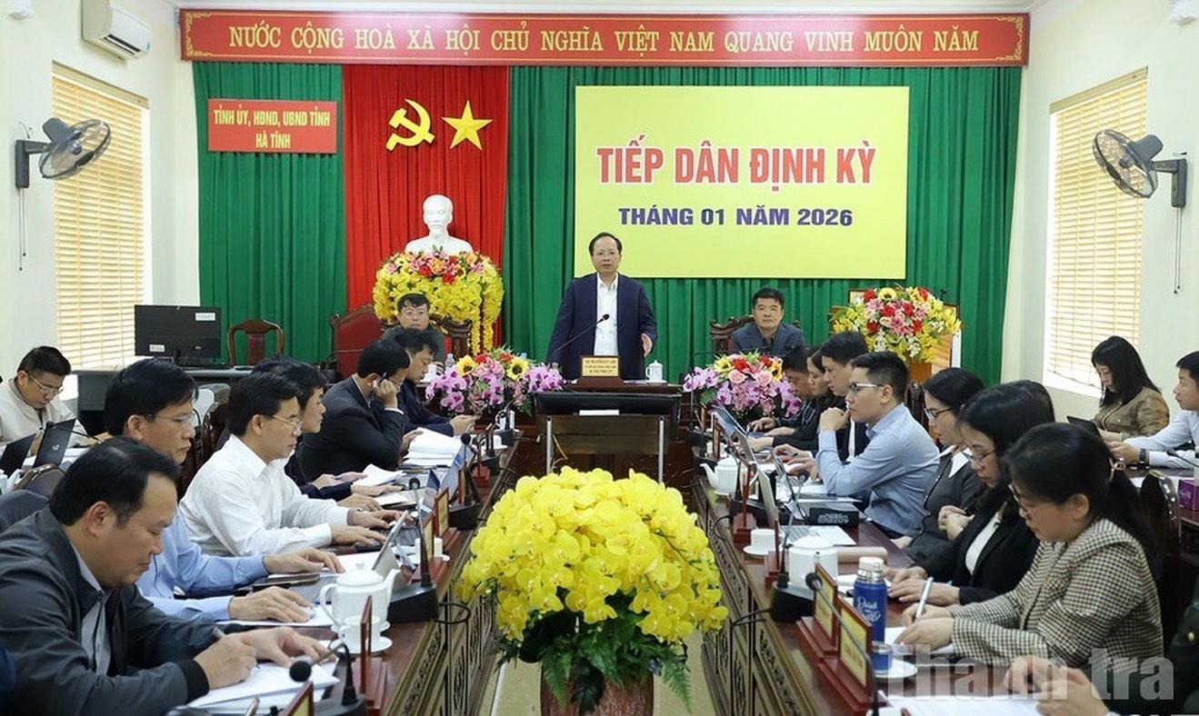 Bí thư Tỉnh ủy Hà Tĩnh tiếp dân phiên thứ nhất năm 2026