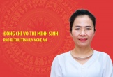 Bà Võ Thị Minh Sinh giữ chức Phó Bí thư Tỉnh ủy Nghệ An