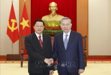 Tổng Bí thư Tô Lâm tiếp Bộ trưởng Bộ Công an Lào