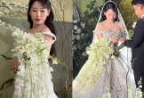 Bó hoa cưới nặng 5kg của tiểu thư Hà Tĩnh vướng tranh cãi